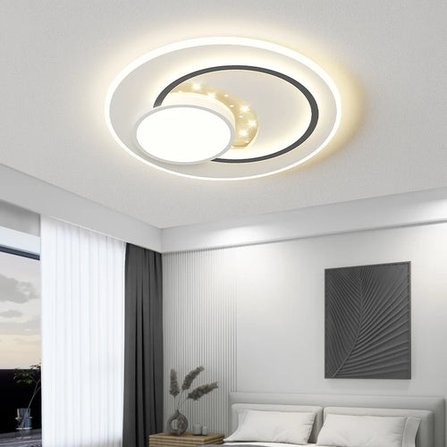 plafonnier led en forme de coeur pour enfants avec étoiles - vue 4 sur 19