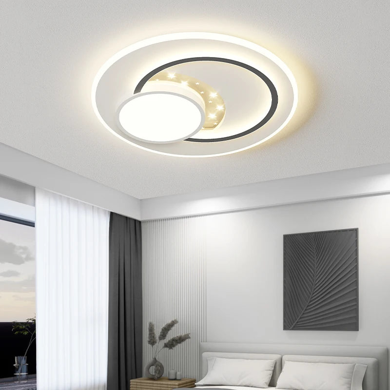plafonnier led en forme de coeur pour enfants avec étoiles - vue 4 sur 19