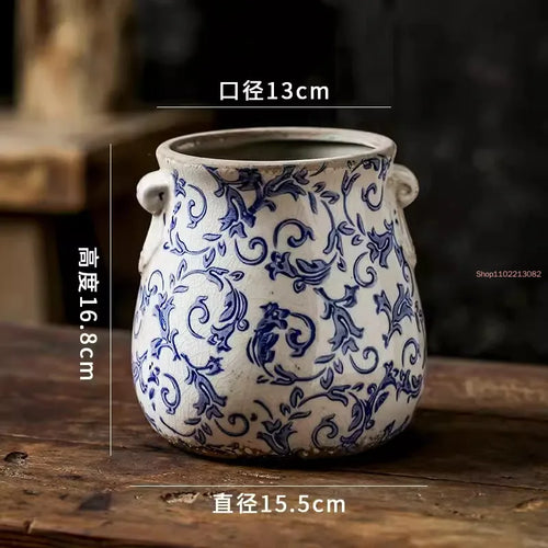 pots de fleurs en céramique rétro pour plantes et orchidées - vue 10 sur 9