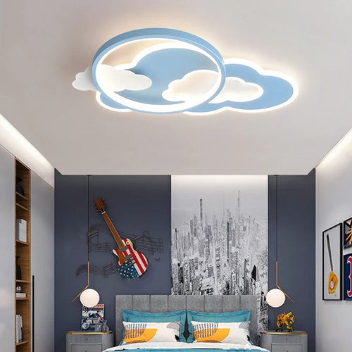 plafonnier led nuage moderne pour chambre d enfants décorative - vue 5 sur 9