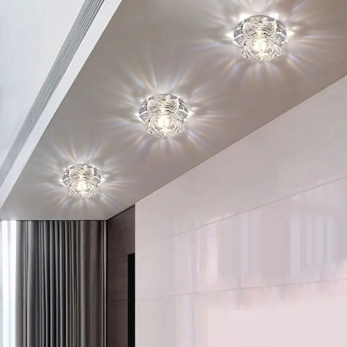 plafonnier led en cristal pour décoration intérieure moderne - vue 6 sur 7