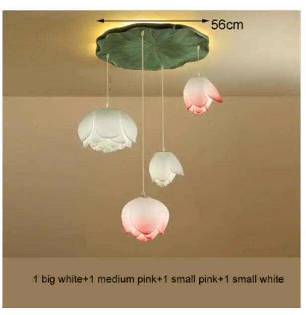 Suspension fleur Lotus style rétro LED - vue 15 sur 22