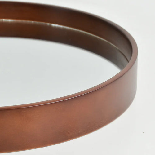 miroir en bois coréen design nordique rond suspendu pour maquillage - vue 3 sur 6