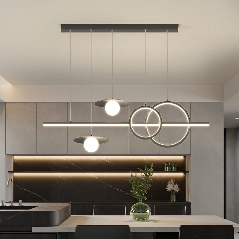 lustre nordique géométrique créatif pour restaurants et bars - vue 3 sur 18