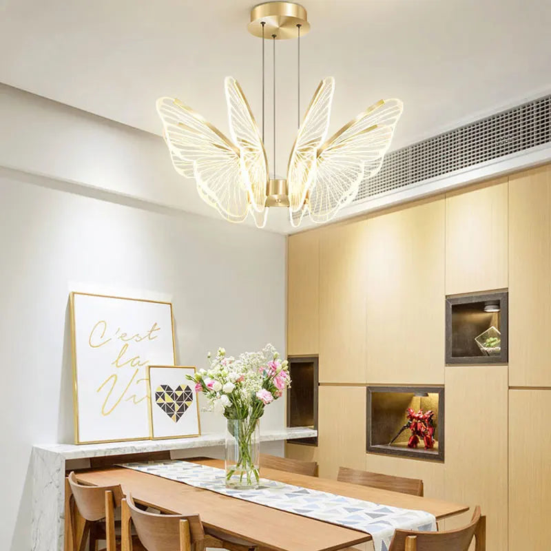 lustre nordique moderne à led design créatif décoratif - vue 4 sur 9