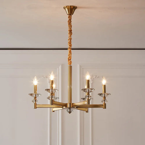 lustre en cristal style industriel européen rétro en fer - vue 3 sur 11