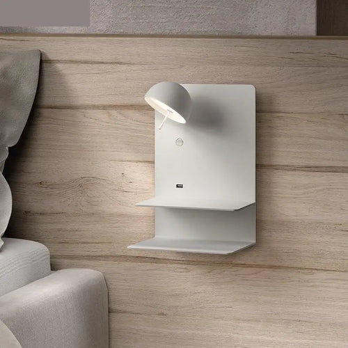 applique murale nordique multi-usages avec port usb - vue 4 sur 9