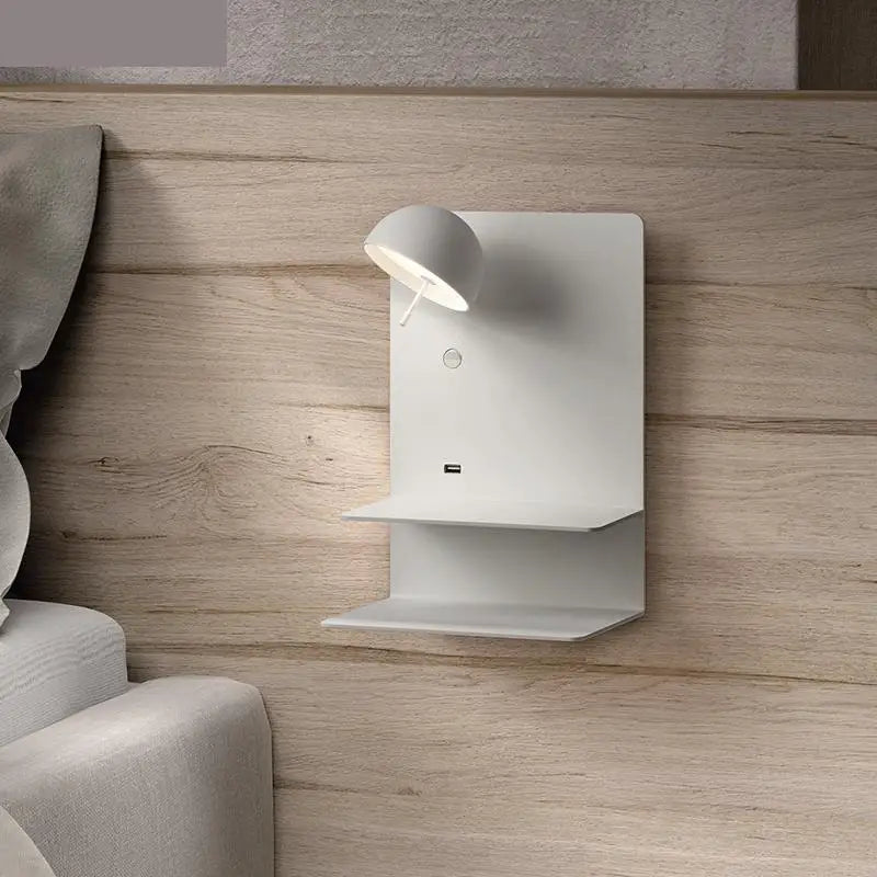 applique murale nordique multi-usages avec port usb - vue 4 sur 9