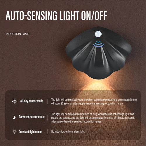 applique murale led intelligente sans fil avec capteur de mouvement usb - vue 3 sur 8
