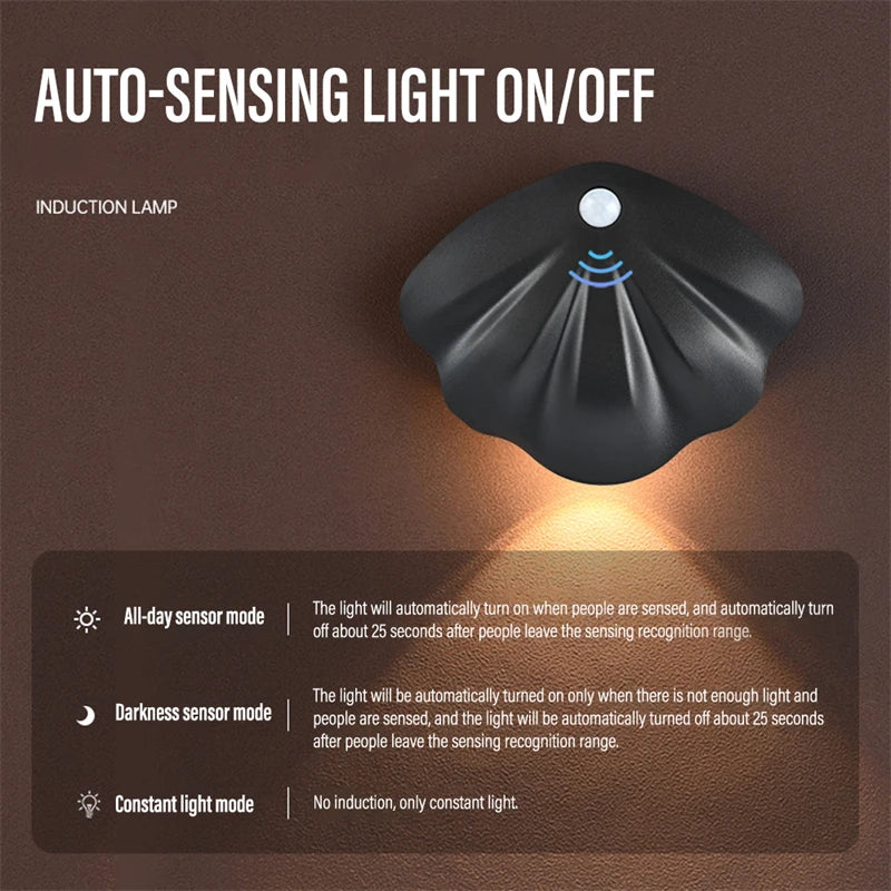 veilleuse led moderne avec détecteur de mouvement sans fil - vue 2 sur 8