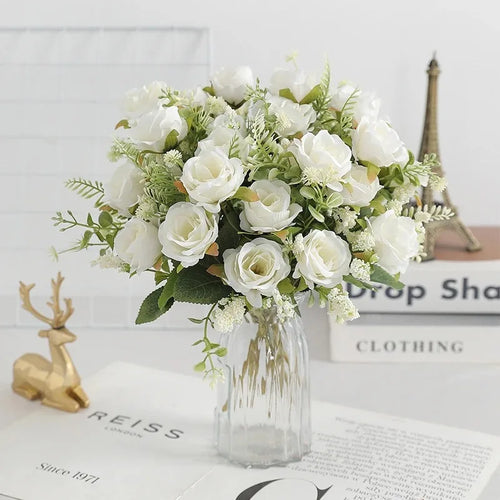 bouquet de pivoines artificielles pour mariage et décoration intérieure - vue 5 sur 15