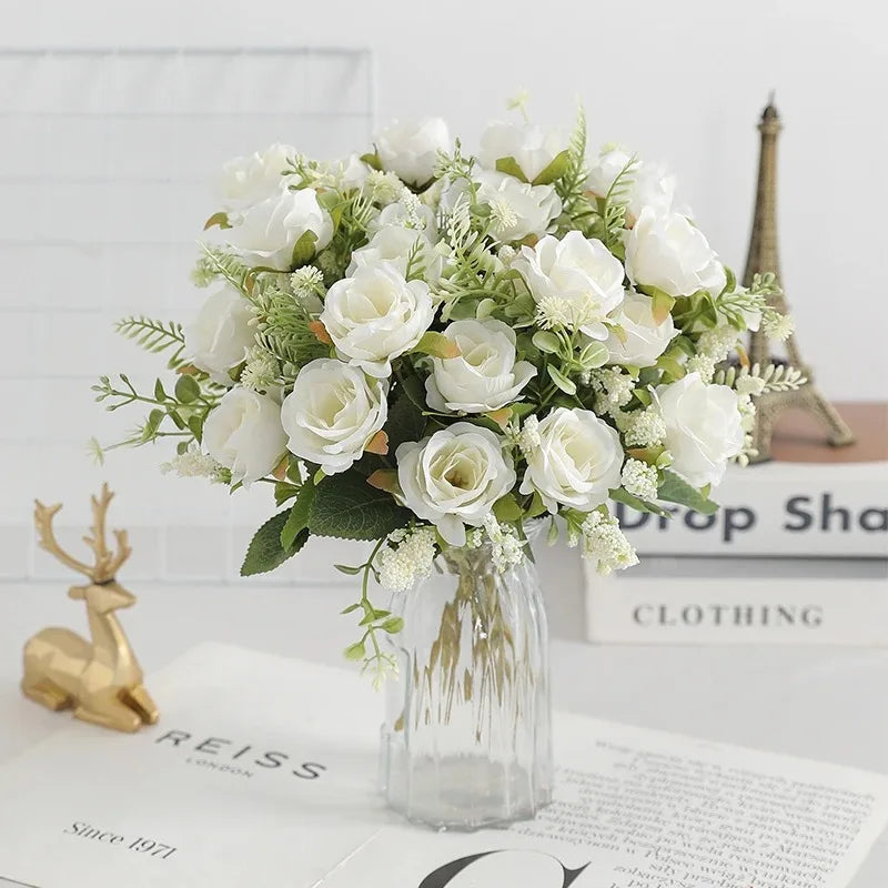 bouquet de pivoines artificielles pour mariage et décoration intérieure - vue 4 sur 15