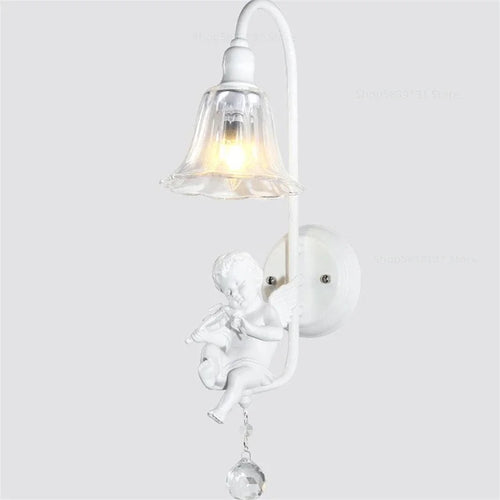 applique murale moderne en résine forme d'ange décorative lumineuse - vue 13 sur 12