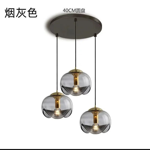 suspension ronde en verre pour restaurant bar et cuisine - vue 15 sur 15