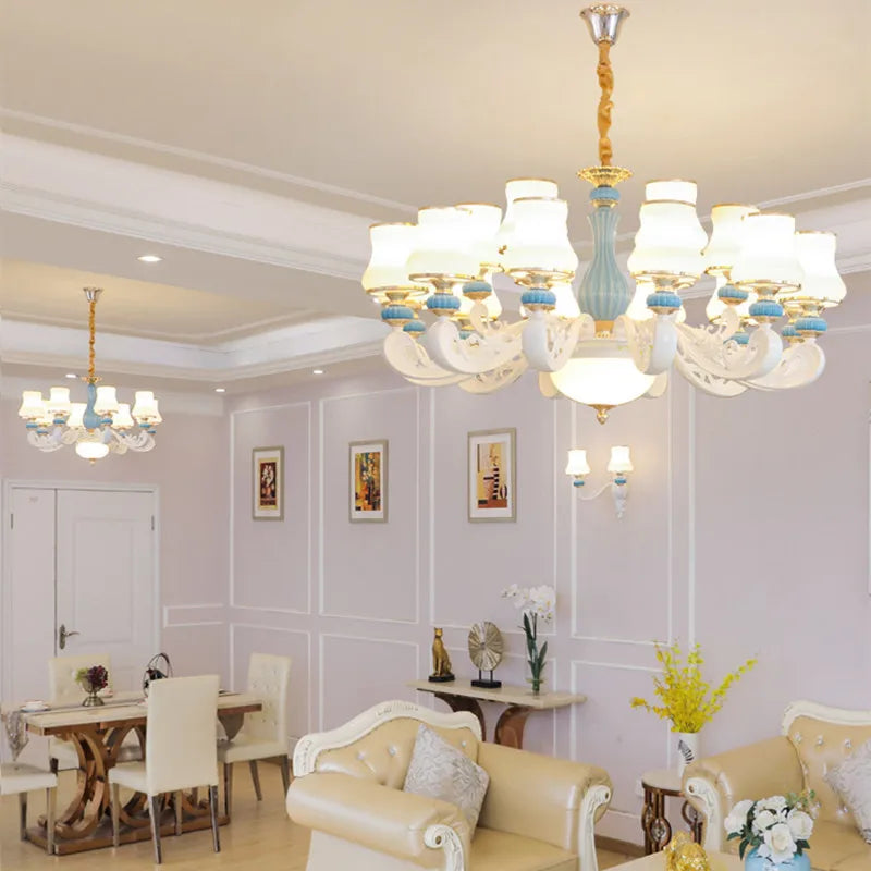 lustre moderne en céramique pour un éclairage intérieur élégant - vue 5 sur 6
