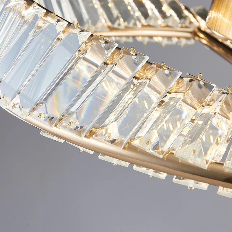 plafonnier en cristal de luxe à led moderne pour décoration intérieure - vue 6 sur 9