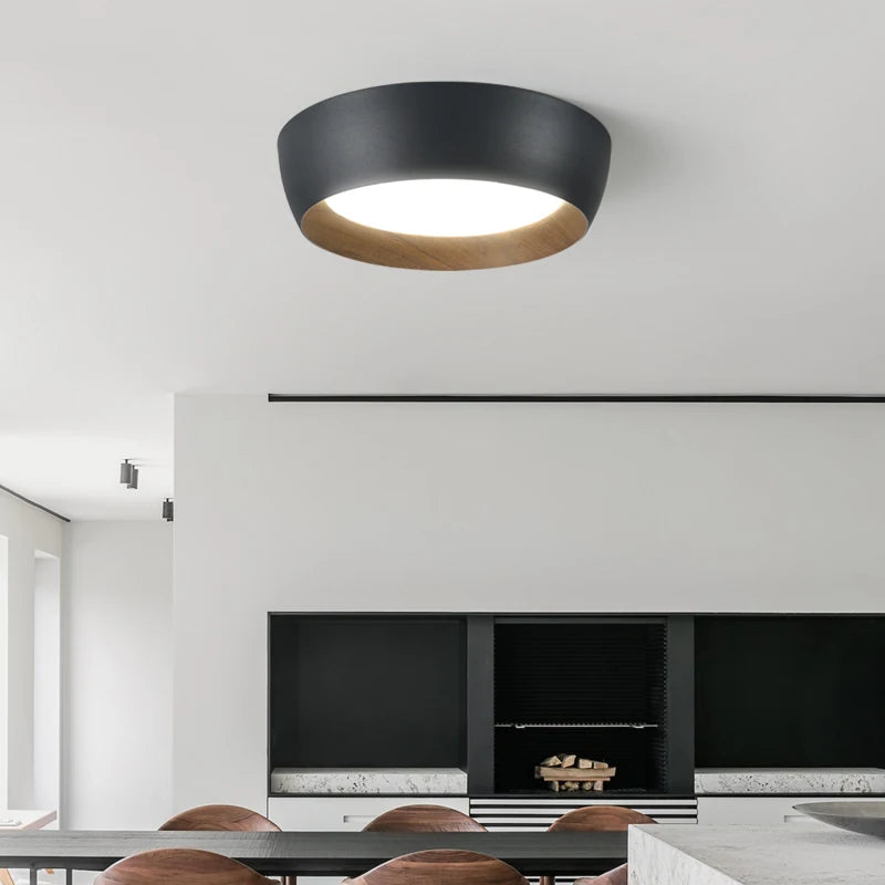 Plafonniers LED nordique pour salon chambre couloir Luminaire blanc noir gris lampe 	 lustres e pendentes - vue 3 sur 16
