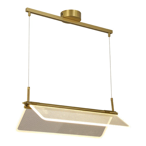 lustre rectangulaire réglable en acrylique pour éclairage créatif - vue 6 sur 12