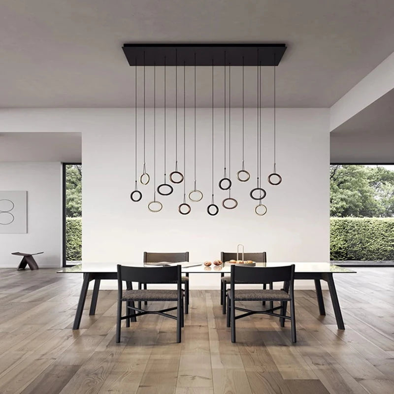 suspension art déco noir blanc pour intérieur élégant - vue 3 sur 10