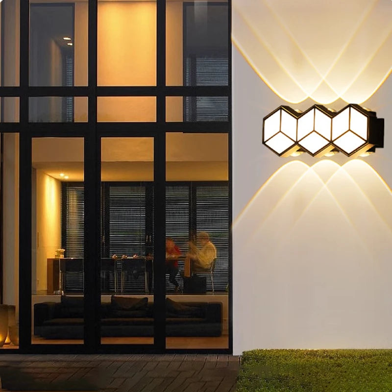 Applique murale imperméables extérieures lampe de applique murale LED moderne Applique murale décorative intérieure extérieure Garage luminaire mural étanche - vue 3 sur 9