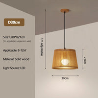 suspension en bois massif design moderne pour décoration intérieure
