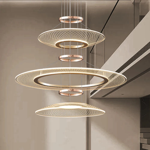 lustre suspendu en aluminium à led pour intérieur - vue 2 sur 12