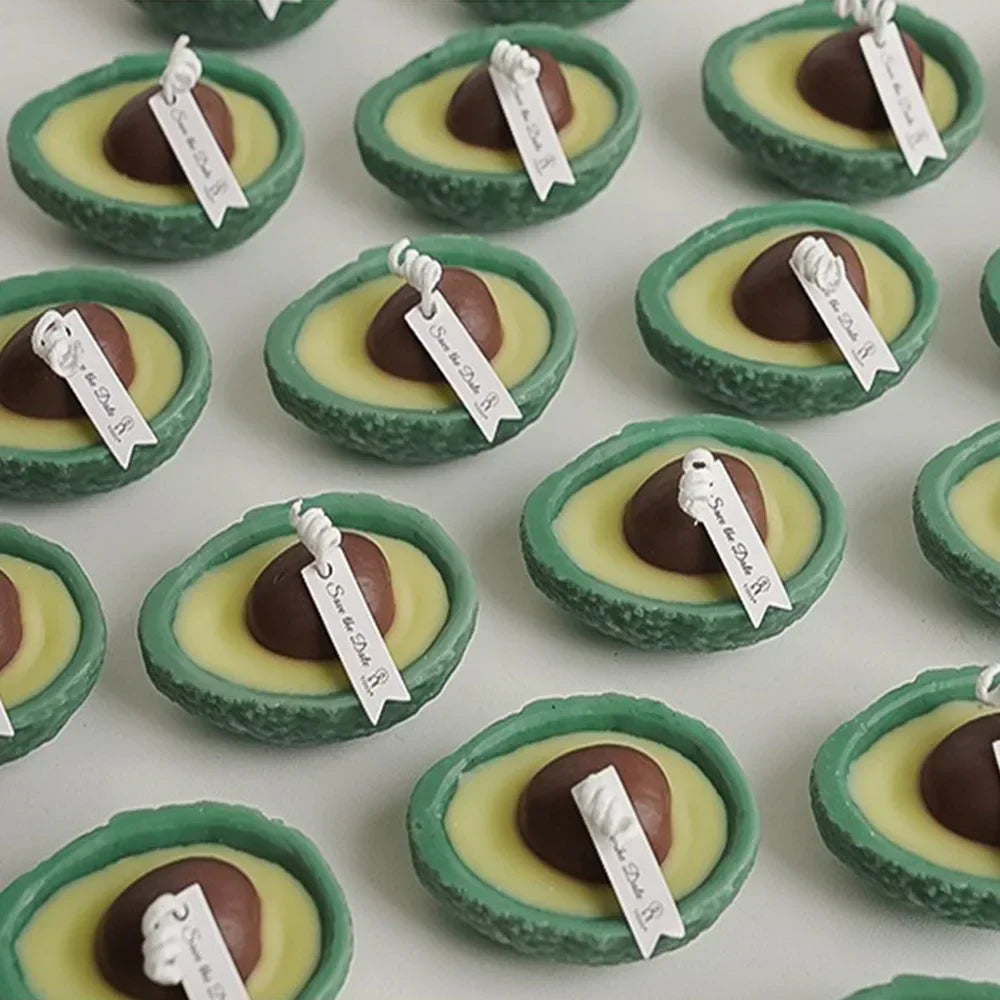 bougie parfumée aromathérapie imitation avocat en cire de soja - vue 3 sur 7