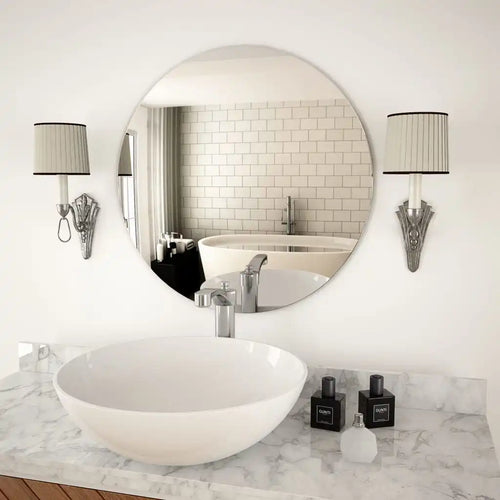 miroir mural rond en verre pour décoration intérieure - vue 2 sur 6