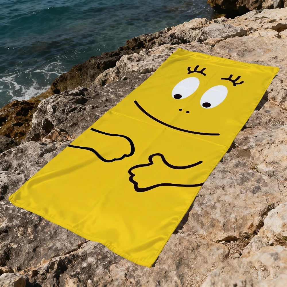 serviette de plage barbapapa cartoon douce séchage rapide - vue 7 sur 7