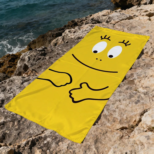serviette de plage barbapapa cartoon douce séchage rapide - vue 8 sur 7