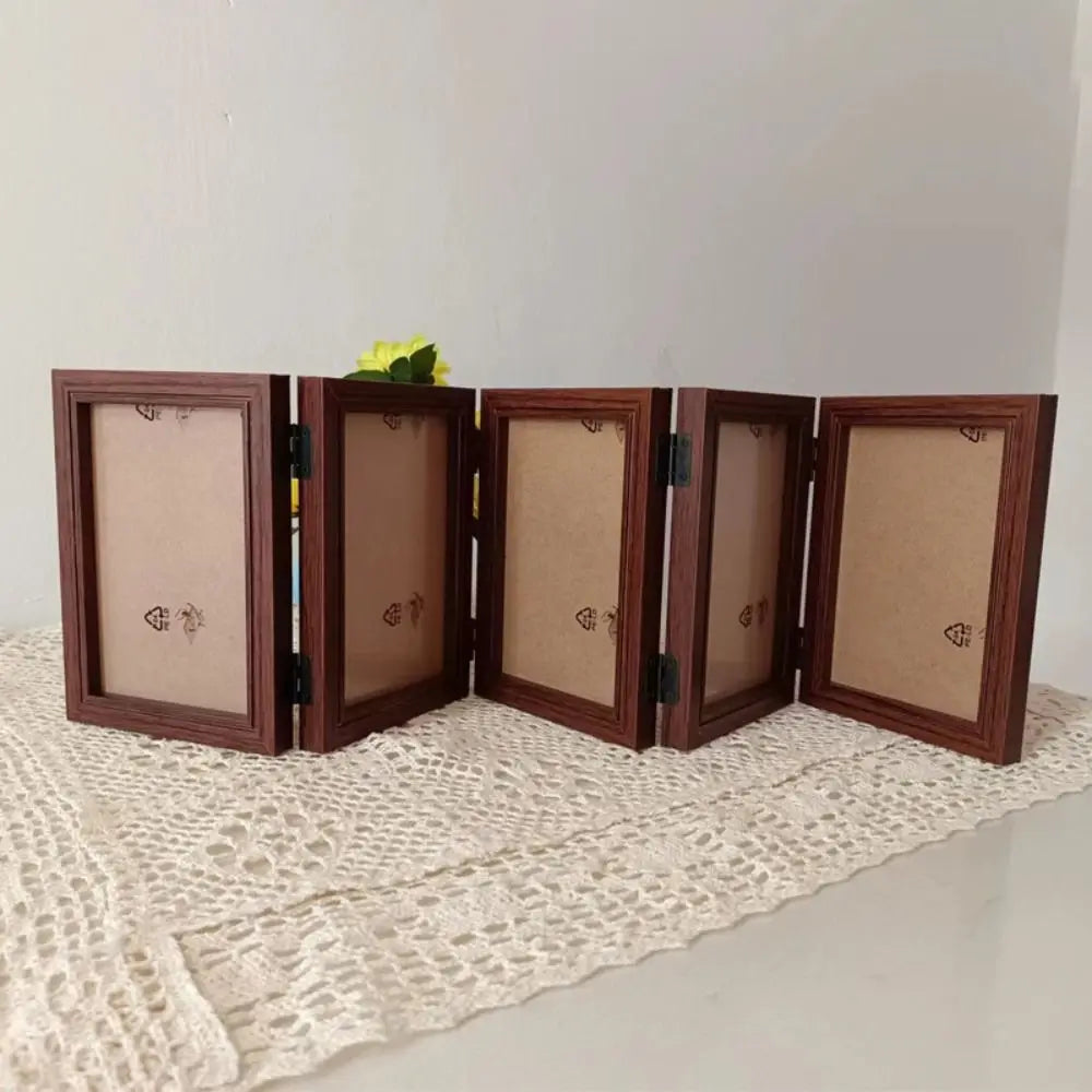 cadre photo pliable en bois pour album de bureau - vue 4 sur 14