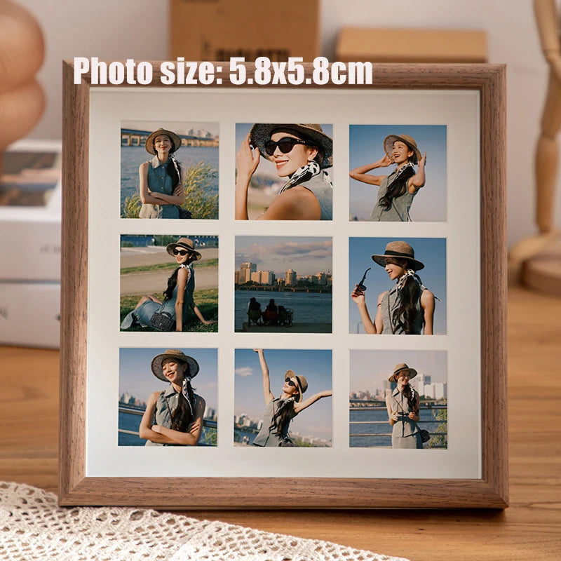 cadre photo vintage en bois pour décoration murale