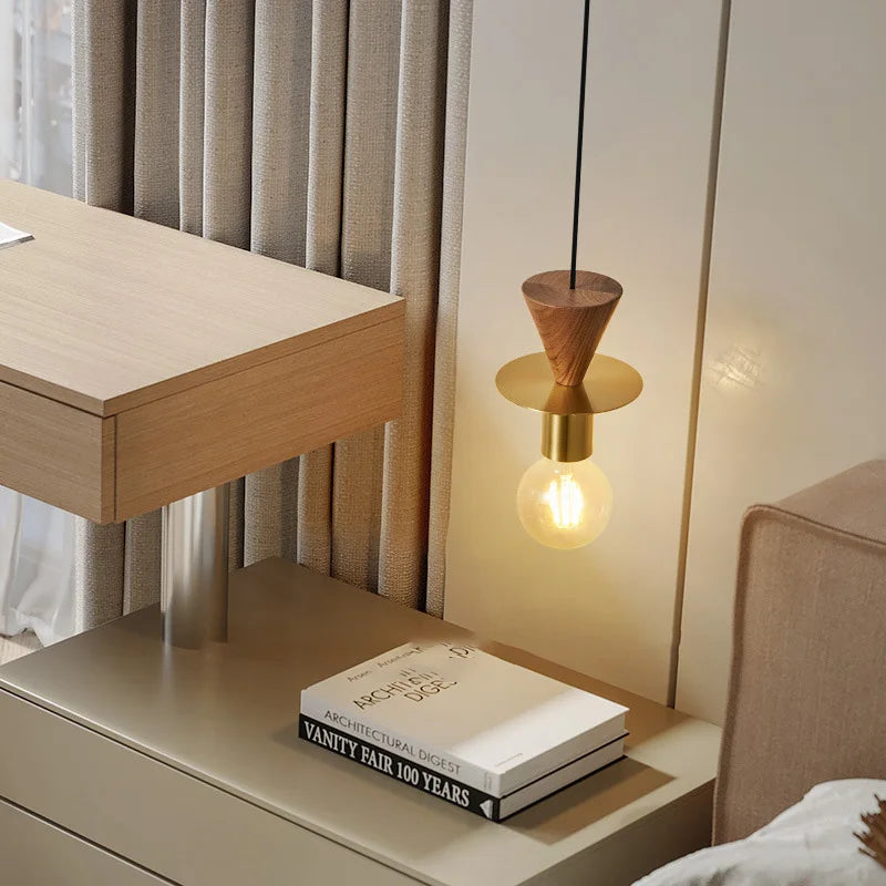 suspension moderne en bois et métal pour intérieur élégant - vue 3 sur 14