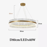 lustre led moderne en cristal pour un éclairage élégant