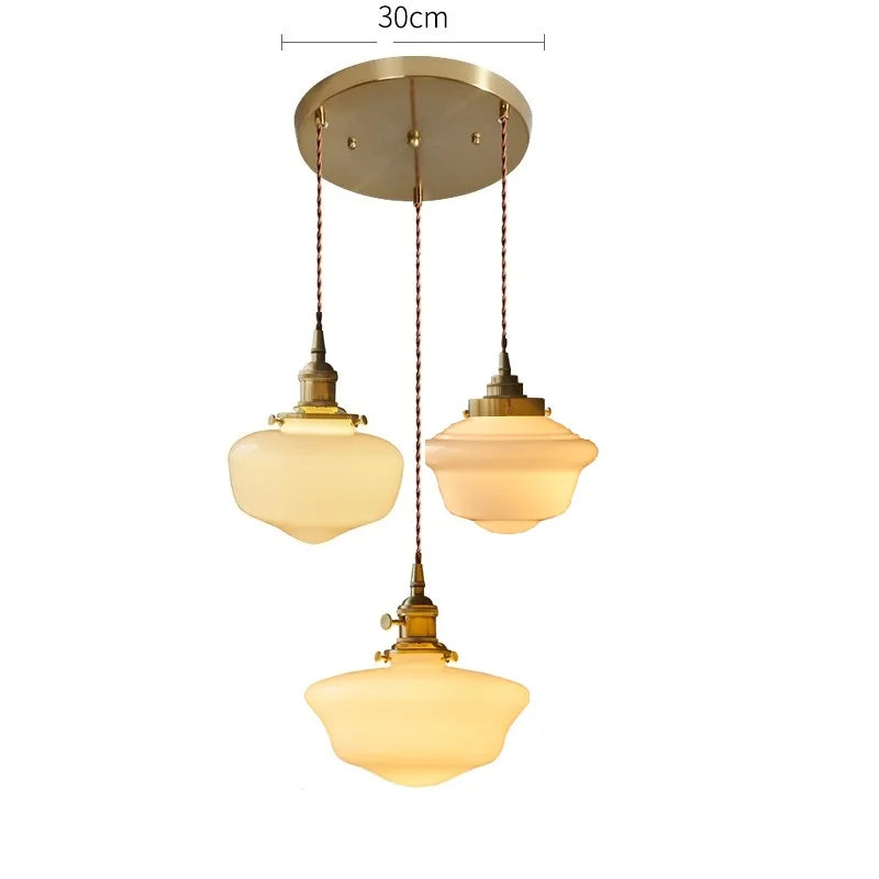 iwhd suspension led en verre et cuivre style nordique moderne - vue 20 sur 28
