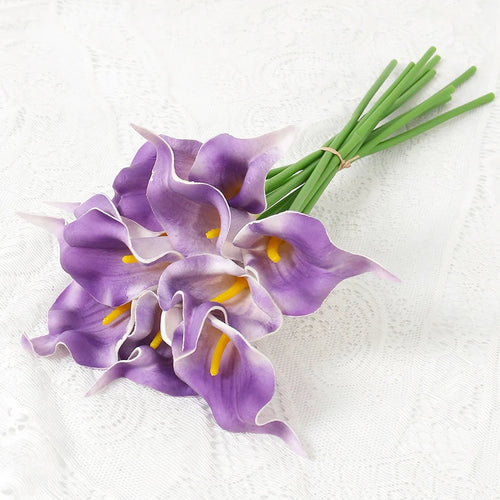 lot de fleurs artificielles lys calla pour mariage et décoration florale - vue 8 sur 23