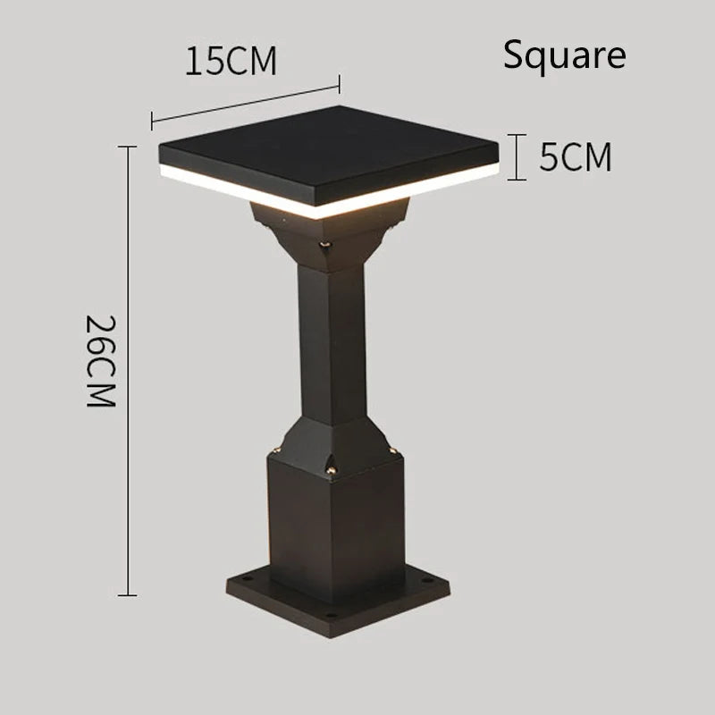 lampe borne led pour éclairage extérieur paysage - vue 8 sur 8