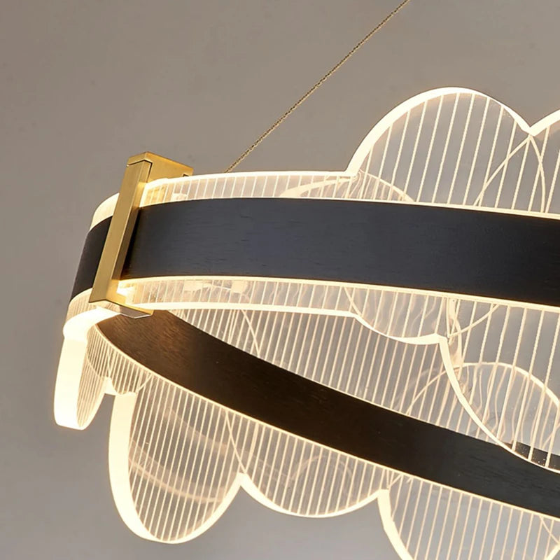 lustre acrylique avec télécommande et intensité réglable pour divers espaces - vue 5 sur 11