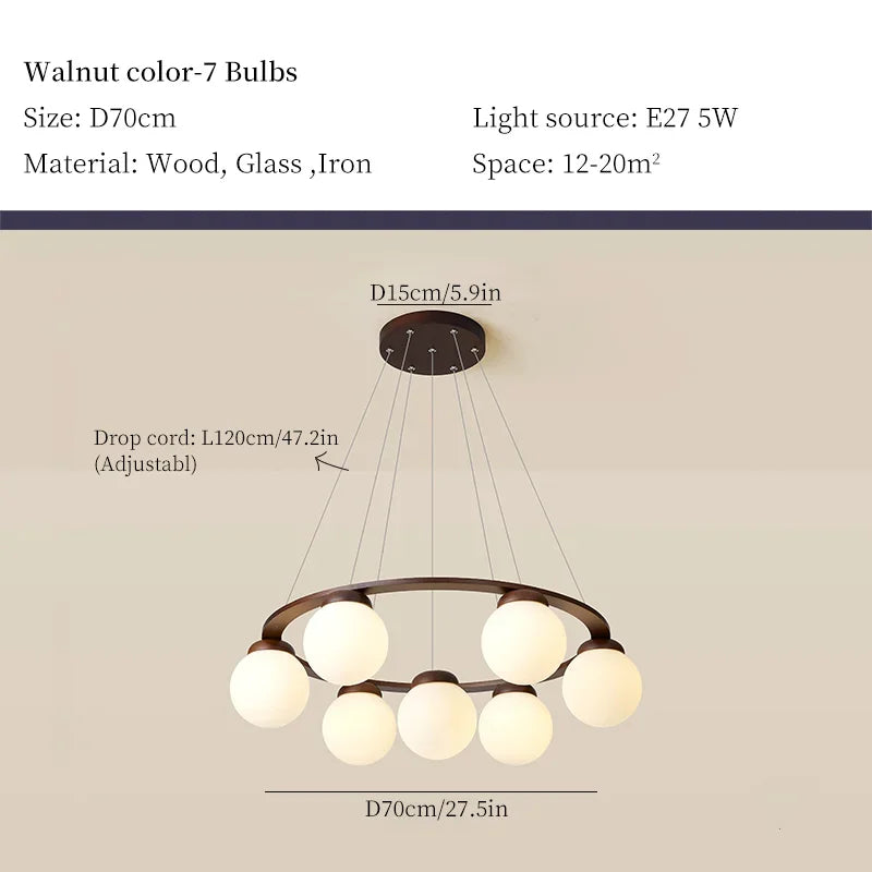 lustre en bois design pour décoration contemporaine maison - vue 11 sur 14