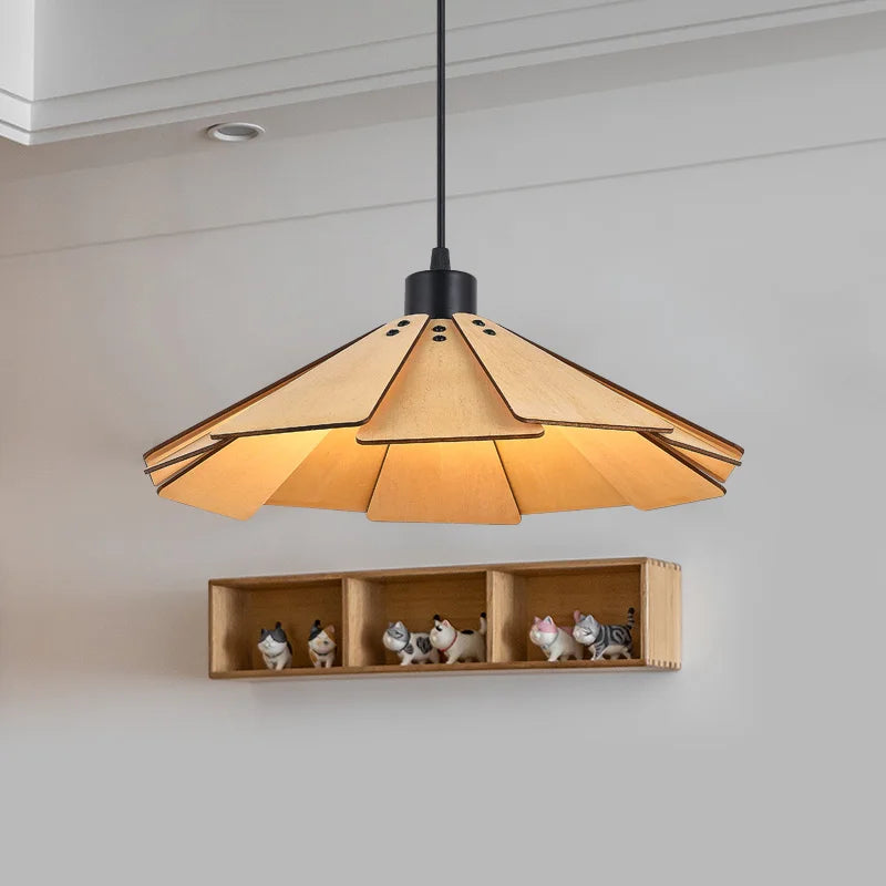lampe suspendue led bois style wabi-sabi intérieur diy 2022 - vue 4 sur 14