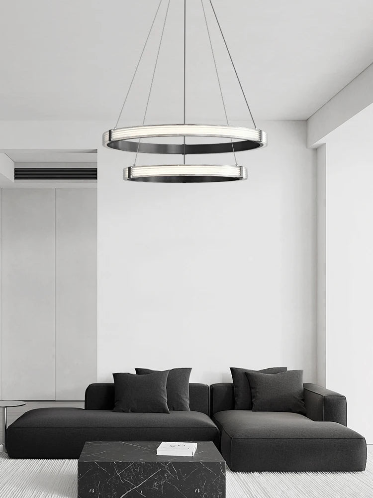 suspension circulaire de luxe postmoderne pour décoration intérieure élégante - vue 3 sur 12