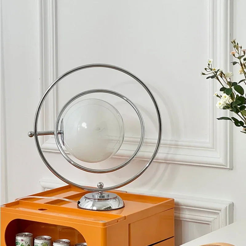lampe de bureau design italienne en verre rotative élégante - vue 5 sur 7
