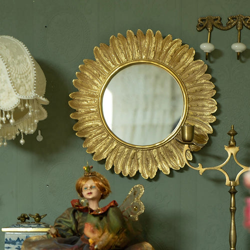 miroir décoratif en macramé style rétro pour décoration intérieure - vue 2 sur 7