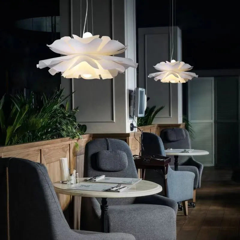 Nordique chambre fleur lustre créatif mode fille chambre lampe moderne simple salle à manger salon décoration lustre - vue 3 sur 9