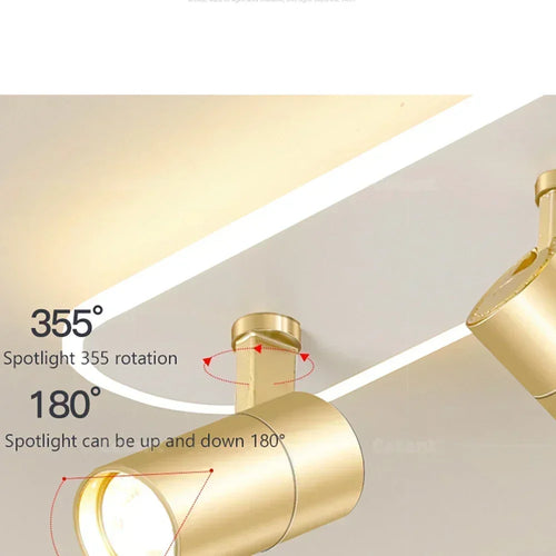plafonnier moderne à leds avec projecteur pour décoration maison - vue 6 sur 26