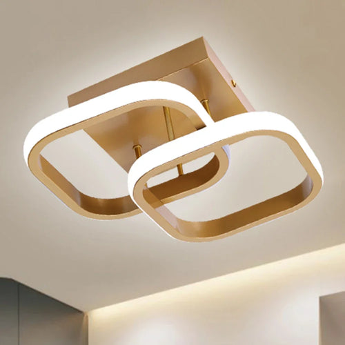 Plafonnier en métal lustre moderne haute luminosité porche lampe d'entrée lampe de plafond à économie d'énergie pour salon chambre