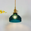 Suspension avec abat-jour en verre rétro Casbelle