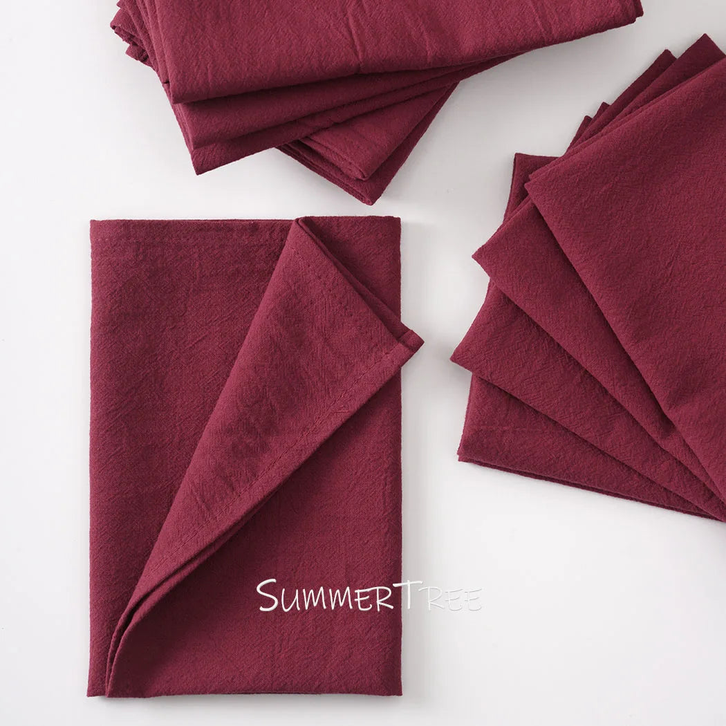 Serviette de table coton lavé lot 6 méditerranéenne
