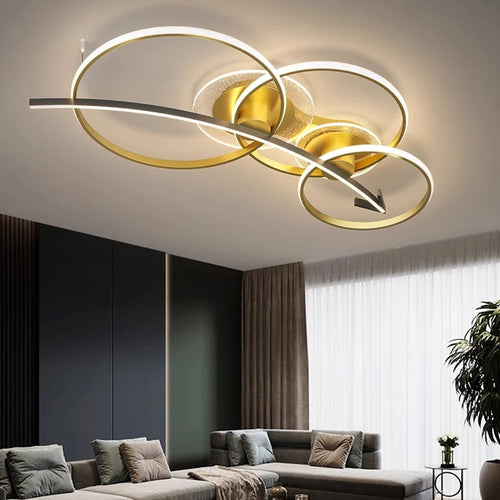 plafonnier nordique intelligent pour éclairage intérieur moderne - vue 2 sur 12