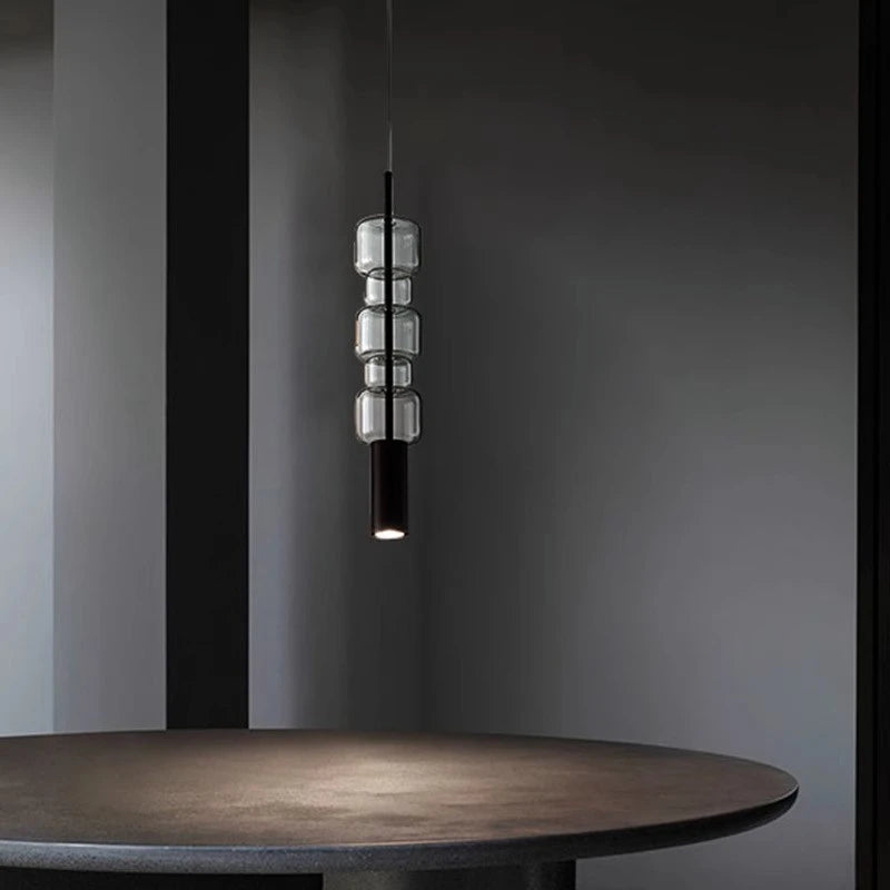 Suspension en verre transparent au design moderne - vue 4 sur 8